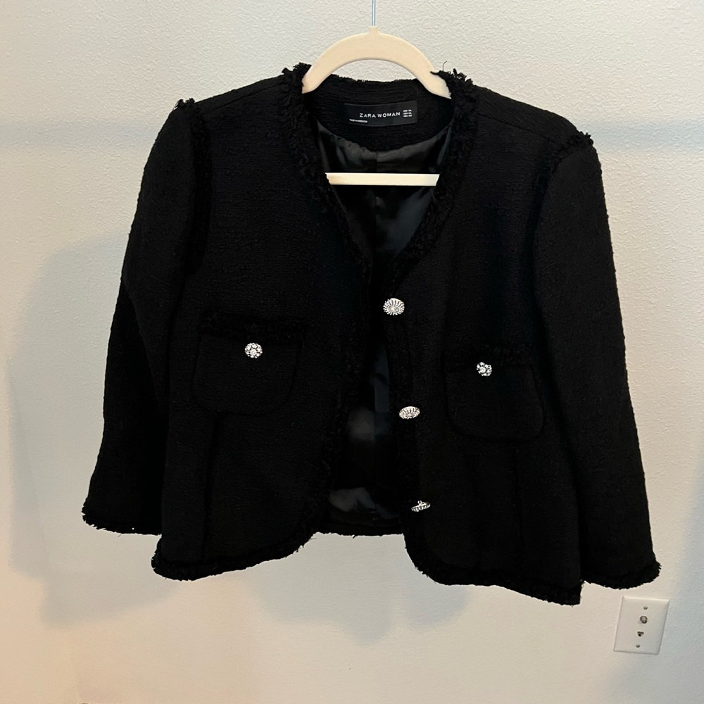 Midi sleeve tweed classic blazer